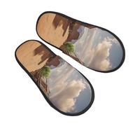 Scarpe Di Cotone Città Dei Cowboy Del Vecchio Far West Antiscivo Pianelle Comode Pantofole Per Invernale Unisex Hotel M