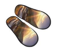 Scarpe Di Cotone Paesaggio Di Alba In Montagna Comode Slippers Lavabili Ciabatte Per Esterno Hotel Casa L