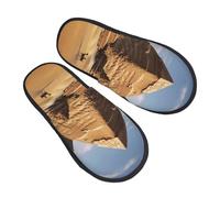 Scarpe Di Cotone Piramide Dell'Antico Egitto Antiscivo Slippers Lavabili Ciabatte Per Invernale Hotel Casa M