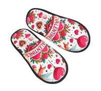 Scarpe Di Cotone Regali Di Cuori E Rose D'Amore Felici Comode Ciabatte Lavabili Pianelle Per Interno Esterno Invernale L