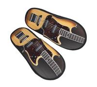 Scarpe Di Cotone Strumento Musicale Chitarra Lavabili Slippers Antiscivo Pantofole Per Invernale Interno Hotel M