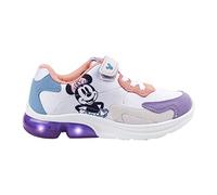 Scarpe di Minni - Colore Bianco - 31 - Chiusura a Strappo ed Elastici - Scarpe Sportive per Bambini - Suola Leggera in Eva e Luci - Prodotto Originale Ideato in Spagna