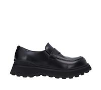 Scarpe di Pelle Nera con Suola Spessa 4 cm, Fondo in Gomma (Nero, Sistema Taglie Calzature EU, Adulto, Numero, Media, 44)
