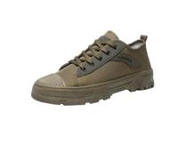 Scarpe di Rilascio per Gli Uomini Anti Scivolo Traspirante Resistente all'Usura Militare Allenamento Cantiere Scarpe in Gomma per Le Donne (Khaki,39)