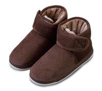 Scarpe Diabetiche per Uomo Donna Pantofole Caldo Regolabili Stivali Invernali Scarpe da Passeggio Antiscivolo per Piedi Gonfi Anziani Women Brown B 34
