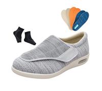 Scarpe Diabetici Con Edema Anziani Da Esterno, Scarpe Ortopediche Regolabili Per Diabetici Da Uomo Per Artrite E Edema, Calzata Ampia Camminare, Offri Ai Genitori Un Aiuto Rendere(Light gray,50 EU)