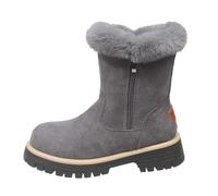 Scarpe Donna Antipioggia Stivali Texani Stivale Alto Stivaletti Invernali con Lacci Sneakers Calde da Uomo E Rainboots Grey 41
