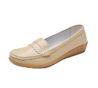 Scarpe Donna Comfort, Mocassini Donna Piatti - Mocassini Morbidi con suola morbida e piatta, scarpe slip-on versatili, scarpe casual adatte a camminare quotidiano, cachi., 40.5 EU