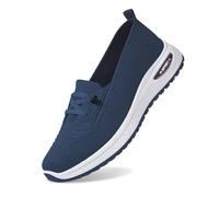 Scarpe Donna Comode E Morbide Estive per Camminare Ballerine da Donna, con Lacci, comode, Traspiranti, Suola Morbida, Leggere, Casual, in Tela. (Blue, 40)