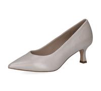 Scarpe Donna Eleganti Pelle Nappa Beige Perla Tacco Medio 6 cm CAPRICE