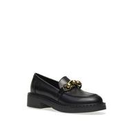 Scarpe donna Frau mocassini con catena e suola over in pelle nero 97N2