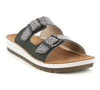 Scarpe donna INBLU art. CP10 ciabatta doppia fibbia nero confort