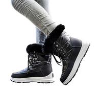 Scarpe Donna Invernali All'Aperto Antiscivolo con Foderato Caldo Stivali Scarponcini Morbida Comode Caldi Anfibi Impermeabili Inverno Scarpe Invernali Doposci Stivaletti Scarpe da Neve
