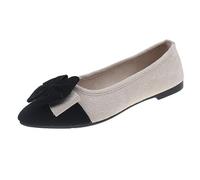 Scarpe Donna Inverno Tacco Donna Scarpe Pale Leggeri Pizzo Bocca Piatto Morbido Piano Arco Singoli,Primavera E Autunno Stile Quotidiano Incontri Scarpe A Pendolo, Nero , 42 EU