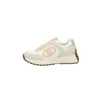 LIU. JO Sneakers Donna Bianche e Grigie con Lacci di Colore Rosa