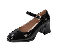 Scarpe Donna Mary Jane, Tacco Grosso Punta Tonda, Monocolore Basic E Running Sportive Estive Matrimonio Camminata Casual Traspiranti Party Jogging
