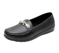 Scarpe Donna Mocassini Comodi Ortopediche Scarpe Donna Eleganti Comode | per Scuola Riunioni ed Eventi Formali Materiale in Finta Pelle Anti Sporco con Suola in Gomma Antiscivolo Piatta
