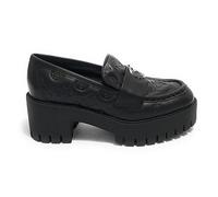 Scarpe donna mocassino Guess Wanyn in pelle nero D24GU35 FL8WNYLEA14 41