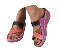 Scarpe Donna Modello Leopardo Sandali Donna Europa E Gli Stati Con L'ortografia Colore UNA Parola Sandali Femminili Donna Nero Scarpe, Lilla, 39 EU
