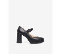 Scarpe Donna Nero Giardini Decoltè in Pelle con Tacco Alto I410900D Nero