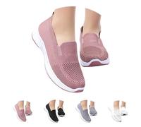 Scarpe Donna Ortopediche Estive Chiuse Senza Lacci Slip On Sneakers da Ginnastica Traspirante Antiscivolo Leggere Sneakers Camminare Estive Comode Sportive Scarpe per Mamme di Mezza età e Anziane