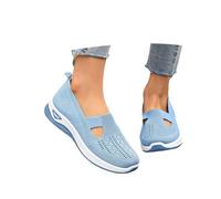 Scarpe Donna Ortopediche Sneakers Slip On Comode Senza Lacci per Alluce Valgo e Fascite Plantare Traspiranti Leggere con Cuscino Aria Scarpe da Ginnastica Camminata Pianta Larga Basculanti Lavoro