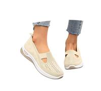 Scarpe Donna Ortopediche Sneakers Slip On Comode Senza Lacci per Alluce Valgo e Fascite Plantare Traspiranti Leggere con Cuscino Aria Scarpe da Ginnastica Camminata Pianta Larga Basculanti Lavoro