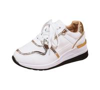 Scarpe Donna Platform Sneakers Donna Estive Eleganti Ortopediche Scarpe da Ginnastica Respirabile Leggere Arco Pianta Larga Sportive Sneaker alla Moda Antiscivolo Scarpette da Scoglio Bianco 41
