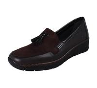 Scarpe Donna Rieker Mocassini Casual Infilare Zeppa Leggera 53771