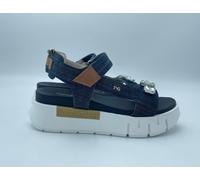 Scarpe donna sandali NERO GIARDINI e513691d tinto jeans blu Armenia cognac