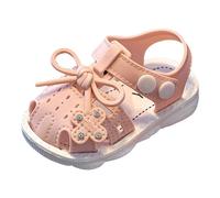 Scarpe Donna Sandalo Bambina Ciabatte Mare Bambino da Spiaggia Sandali per Bambine E Ragazze Bambina da Principessa Semi Chiuso Ciabatte da Spiaggia Interno E da Esterno (Z02-Pink, 22)
