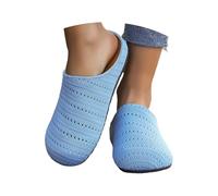 Scarpe Donna Senza Lacci Ortopediche Pianta Larga Mocassini Casual Slip-on con Suola Morbida e Punta Arrotondata, Comodi Piatti, Ideali per Camminare Tutti i Giorni. (Blue, 39)