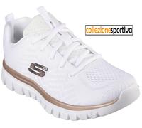 SCARPE DONNA SKECHERS GRACEFUL GET CONNECTED 12615-WTRG col. bianco/bronzo