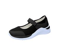 Scarpe Donna Sneakers Ortopediche Romani Sportivo Estivi Casual Scarpe da Ginnastica con Adjustable Strappo Fitness Camminare Comodi e Traspirante Palestra Trekking Nero Bianco