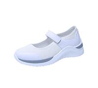 Scarpe Donna Sneakers Ortopediche Romani Sportivo Estivi Casual Scarpe da Ginnastica con Adjustable Strappo Fitness Camminare Comodi e Traspirante Palestra Trekking Nero Bianco