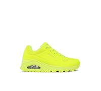 Scarpe Donna Sportive Skechers UNO Night Shades Giallo Fluo con Memory Foam New