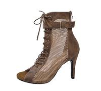 Scarpe Donna Tacco Alto Bianco Women's Heeled-Sandals in Rete Tacchi Heels Dance da Ballo Latino Americano Scarpe Sexy Donna Nero Moda Sandali Stivali Tacchi a Spillo 10cm