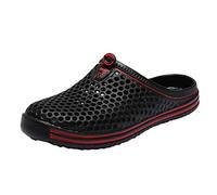 Scarpe Donna Uomo Coppie Unisex Scava Fuori Pantofole Antiscivolo Beach Outdoor (43 EU,Nero)