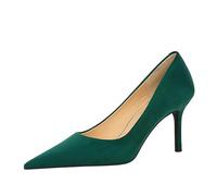 Scarpe Eleganti Comode da Donna, Tacchi A Spillo con Punta Affilata E Tomaia in Pelle Scamosciata, Scarpe con Tacco da 3 Pollici per Il Lavoro
