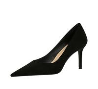 Scarpe Eleganti Comode da Donna, Tacchi A Spillo con Punta Affilata E Tomaia in Pelle Scamosciata, Scarpe con Tacco da 3 Pollici per Il Lavoro