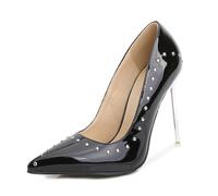 Scarpe Eleganti da Donna a Punta da 12 cm con Tacco a Spillo Décolleté per Feste da Sera, Tacchi Alti Eleganti per Eventi per Feste da Donna,Nero,40 EU