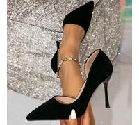 Scarpe eleganti da donna con tacco alto, tacchi alti slim e dalla punta affusolata alla moda, stiletti sexy con lato traforato, stile elegante da festa, adatte per autunno/inverno EUR35,EUR36,EUR37,EU