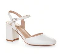 Scarpe eleganti da donna con tacco largo, cinturino alla caviglia e punta tonda, che esaltano il fascino elegante Questo tacco alto da donna ha un tacco spesso e stabile e un cinturino sottile. La pun