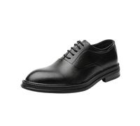 Scarpe Eleganti da Uomo alla con Lacci da Lavoro Brogue in Pelle Impermeabile da Ballo con Suola in Gomma Antiscivolo Scarpa Bassa(Black,38 EU)