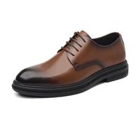 Scarpe Eleganti da Uomo con Rialzo Invisibile da 2,36" - Scarpe da Guida Oxford con Rialzo Antiscivolo in Pelle con Lacci per Matrimonio e Ufficio