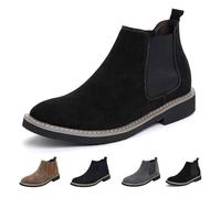 Scarpe Eleganti da Uomo con Rialzo per l'altezza - Stivali da Cowboy alla Caviglia con Rialzo Invisibile 2,36" Lavoro da Passeggio e Guida per Matrimoni e uffici