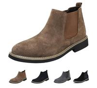 Scarpe Eleganti da Uomo con Rialzo per l'altezza - Stivali da Cowboy alla Caviglia con Rialzo Invisibile 2,36" Lavoro da Passeggio e Guida per Matrimoni e uffici