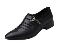 Scarpe Eleganti da Uomo in Vernice, Scarpe Eleganti Traforate, comode, per Matrimoni, Chiesa, Ufficio, Ballo di fine Anno(Black,42 EU)
