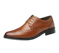 Scarpe Eleganti Oxford in Pelle Traspiranti e comode for Uomo, Mocassini Classici con Punta a Lacci, Adatti for Tutto Il Giorno