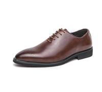 Scarpe Eleganti Uomo Oxford Stringate Scarpe da Uomo d'Affari | Suola in Gomma Antiscivolo Classico Brogue Matrimonio Lavoro Scarpe Oxford Cerimonia Nero Marrone